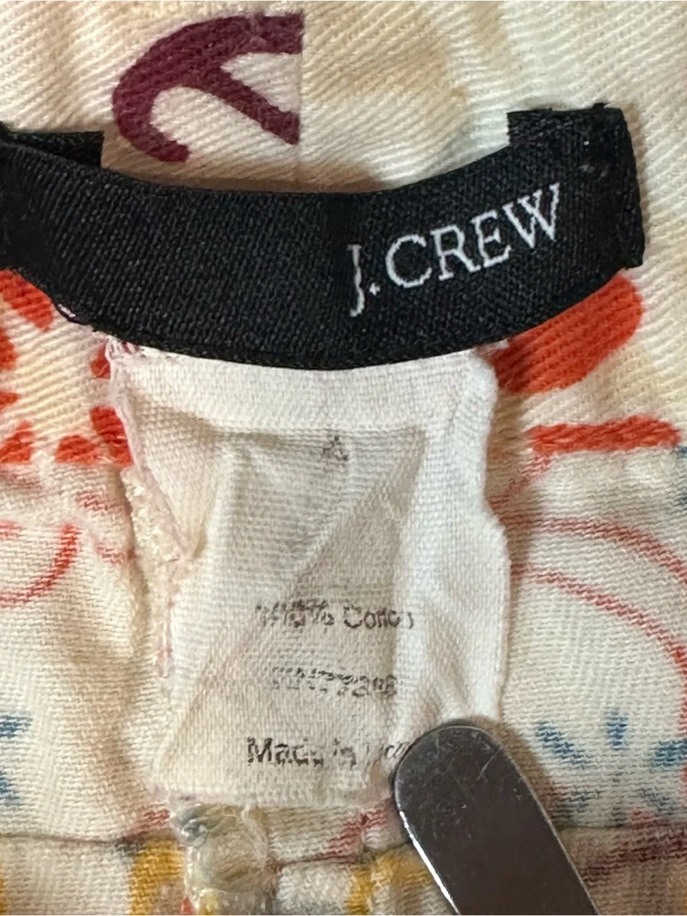 J Crew Multi Pattern, Multi Color Patchwork Mini Skirt - Size 4